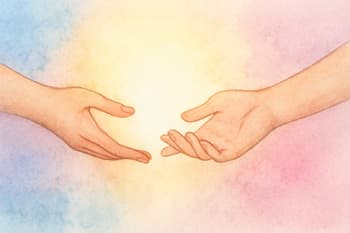 手と手を取り合うイラスト