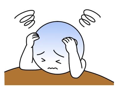 「私が何かしたのかな」と自分を責めて悩む心理を表したイラスト